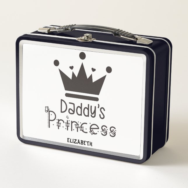 Caja de almuerzo de princesa de papá personalizada (Anverso)