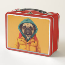 Caja de almuerzo de pug