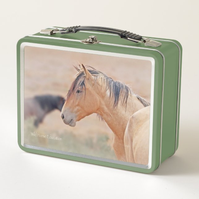 Caja de almuerzo de retrato de caballo salvaje (Anverso)