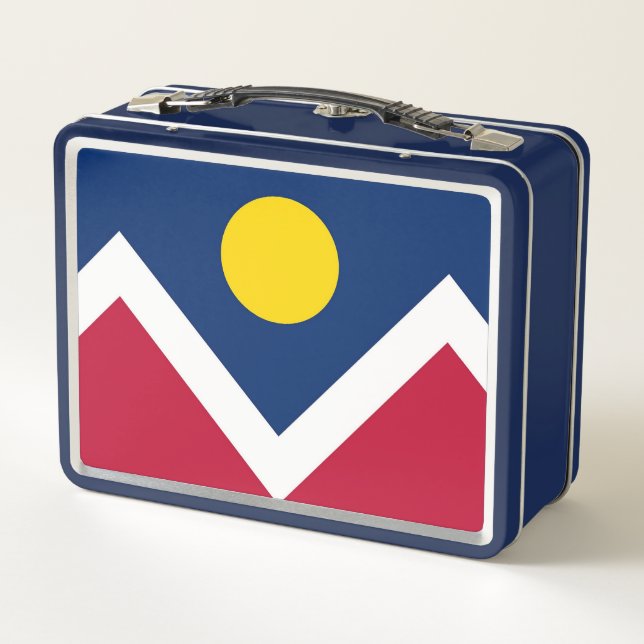 Caja de almuerzo inoxidable metalizado con bandera (Reverso)