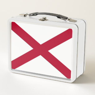 Caja de almuerzo inoxidable metalizado con bandera