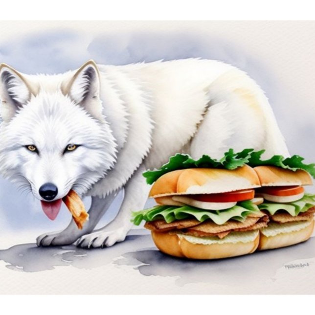 Caja de almuerzo Lobo & Sandwich  ("A wolf with a taste for sandwiches")