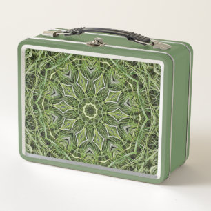 Caja de almuerzo Mandala Verde Retro