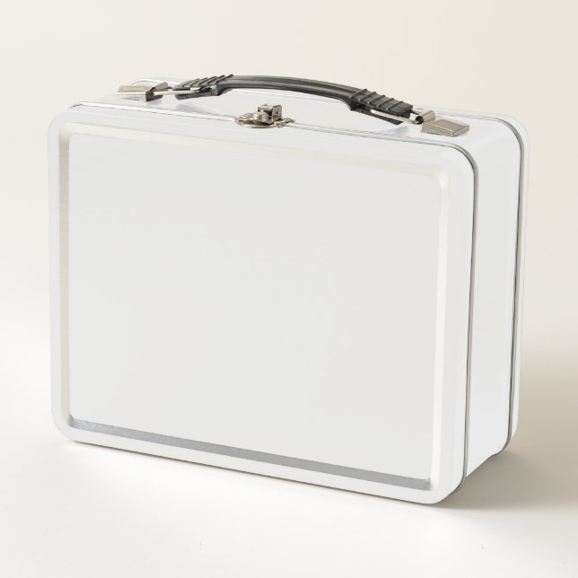 Caja de almuerzo Metalizado blanca (Anverso)