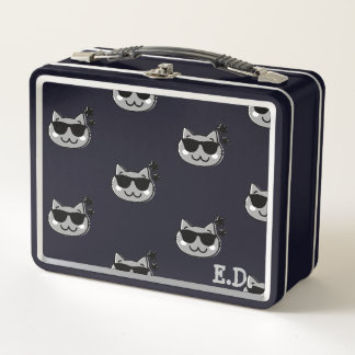 CAJA DE ALMUERZO METALIZADO CAT LOVE