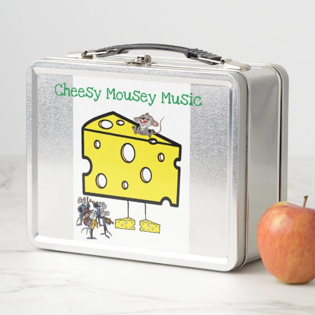 Caja de almuerzo metalizado Cheesy Mousey Music Lu (In situ)