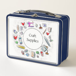 Caja de almuerzo Metalizado con artículos de arte