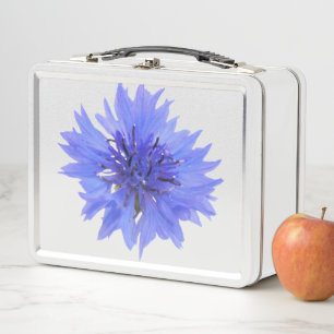 Caja de almuerzo metalizado con diseño de flor de 