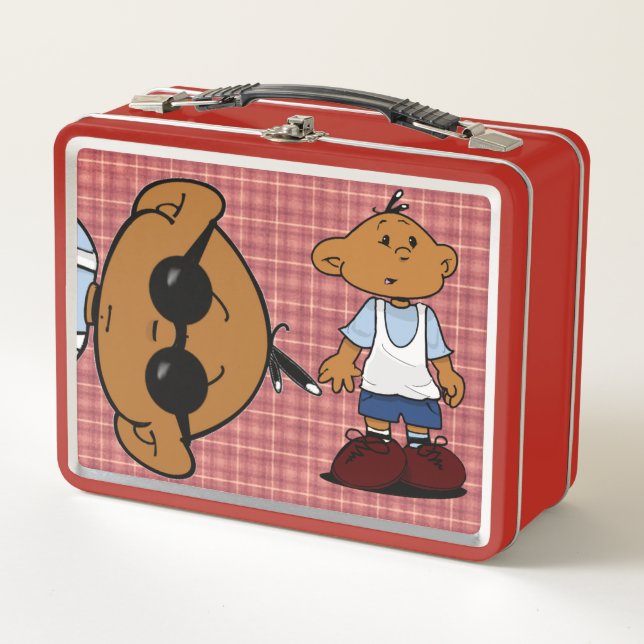 Caja de almuerzo Metalizado corta con levadura (Anverso)