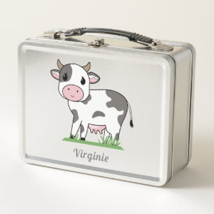 Caja de almuerzo Metalizado Cute Cow