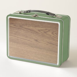 Caja de almuerzo Metalizado de grano de madera