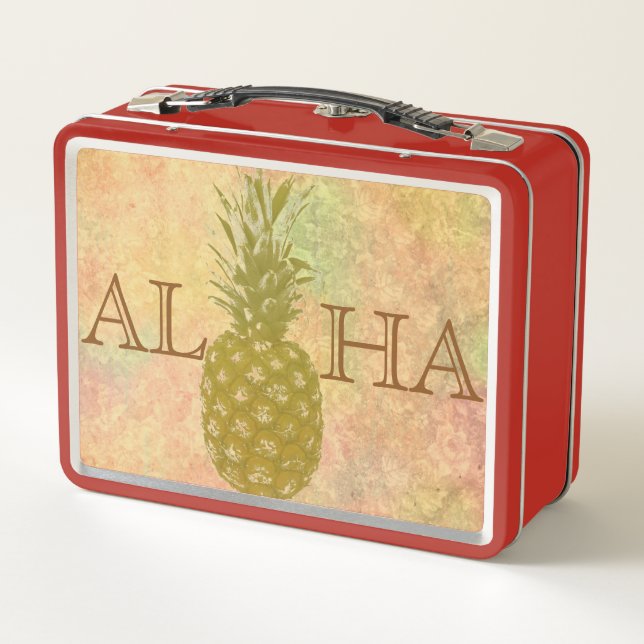 Caja de almuerzo Metalizado de piña (Reverso)