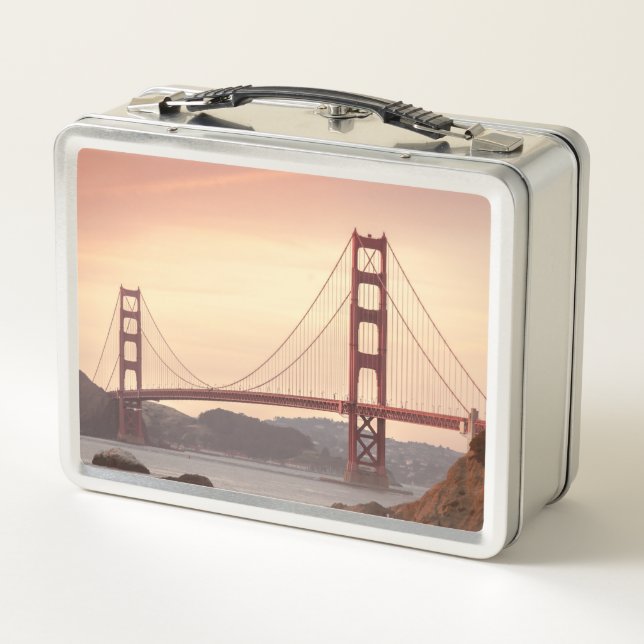 Caja de almuerzo Metalizado del puente Golden Gate (Reverso)