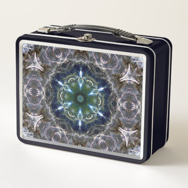 Caja de almuerzo Metalizado Folk Mandala (Anverso)
