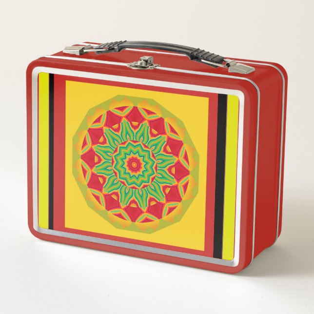 Caja de almuerzo Metalizado Mandala (Anverso)