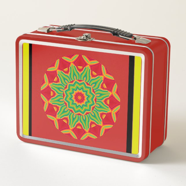 Caja de almuerzo Metalizado Mandala (Anverso)