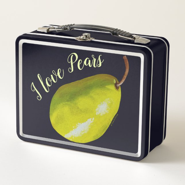 Caja de almuerzo Metalizado Pear (Anverso)