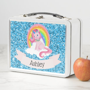 Caja de almuerzo Metalizado personalizada Unicorni