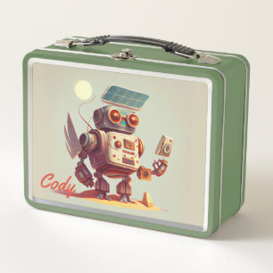 Caja de almuerzo Metalizado Robot