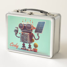 Caja de almuerzo Metalizado Robot