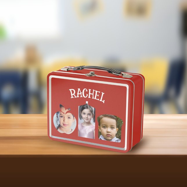 Caja de almuerzo para la escuela | Formas de alime (lunch box | tiffin box | for kids and teens | lunch box metal | red | healthy food shape | custom)