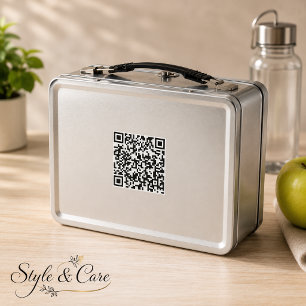 Caja de almuerzo personalizada con código QR escan