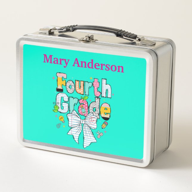 Caja de almuerzo personalizada para cuarto grado (Anverso)