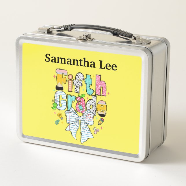Caja de almuerzo personalizada para quinto grado (Anverso)