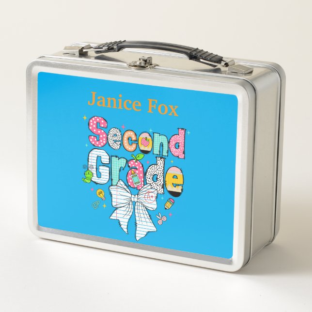 Caja de almuerzo personalizada para segundo grado (Anverso)