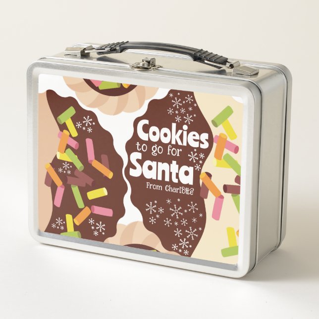 Caja de Almuerzo Vintage de Navidad Antigua (Anverso)