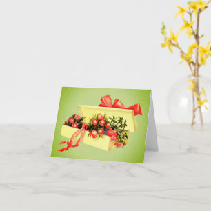Caja De Arte Vintage De Rosas Tarjeta De Nota En B