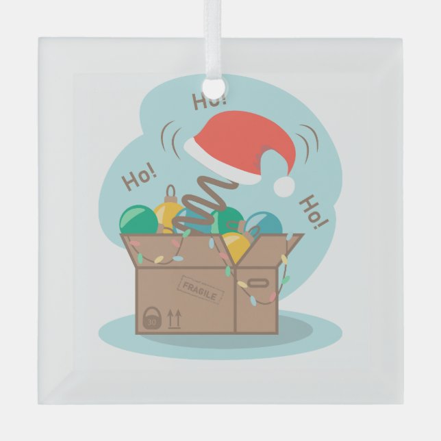 Caja de artesanías con decoración de Navidades y s (Anverso)