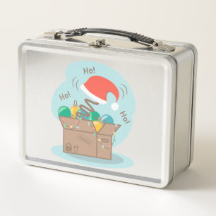 Caja de artesanías con decoración de Navidades y s