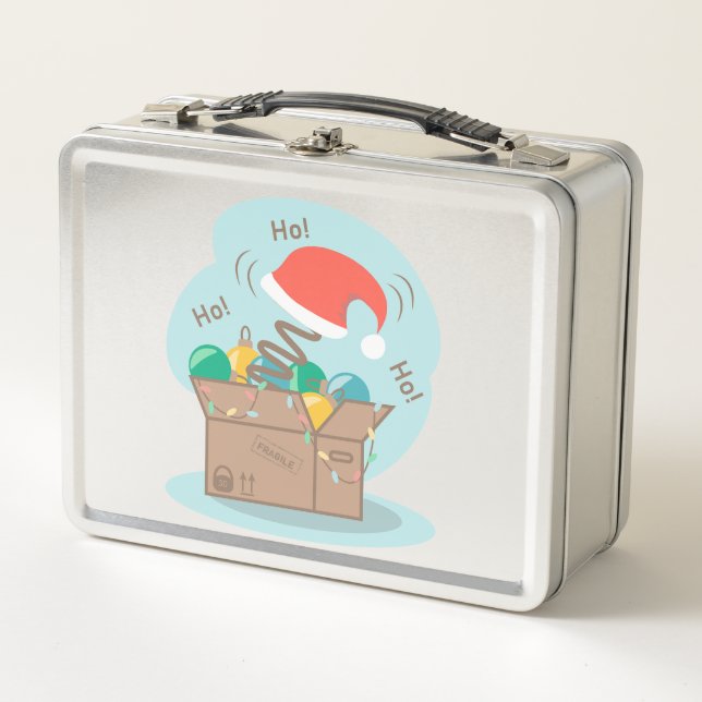 Caja de artesanías con decoración de Navidades y s (Anverso)