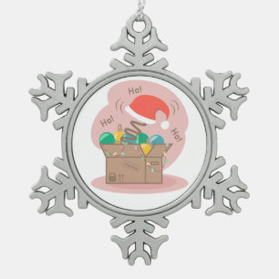 Caja de artesanías con decoración de Navidades y s