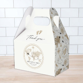 Caja de Baby Shower Favor del tema de viajes