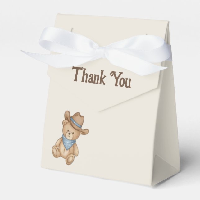 Caja de Baby Shower Rustic Little Cowboy (Front Side)