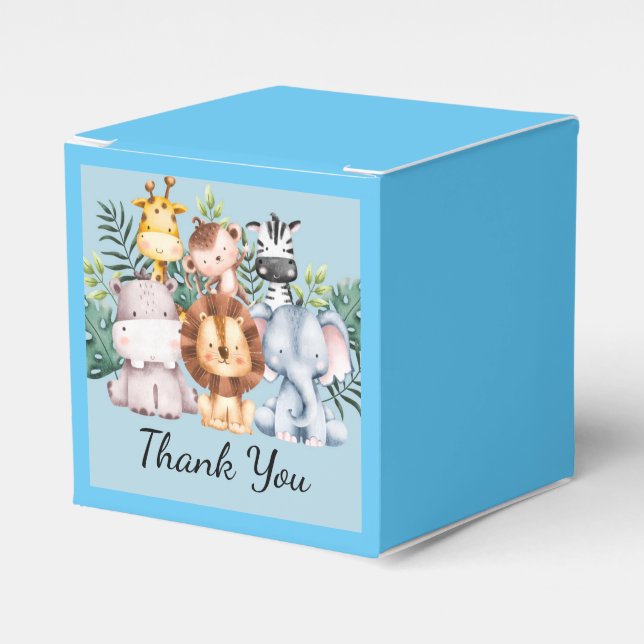 Caja de Baby Shower Safari Favor (Costado Anverso)