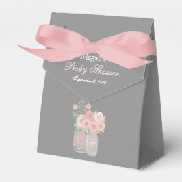 Caja de Baby Shower Sweet Mason Jar Pink Gray