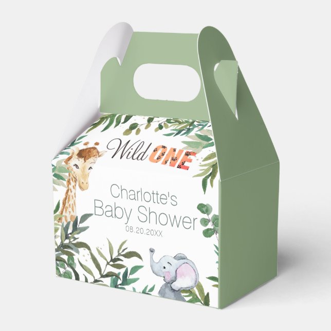 Caja de Baby Shower Wild One Safari Jungle (Front Side)
