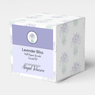 Caja de bombas de baño de lavanda casera