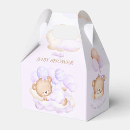 Caja de chica Purple Bear Baby Shower Favorito