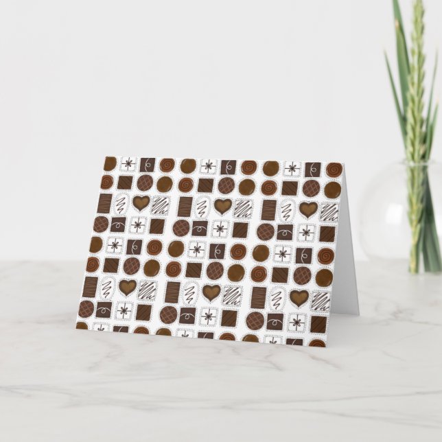Caja de chocolates feliz tarjeta de San Valentín (Anverso)