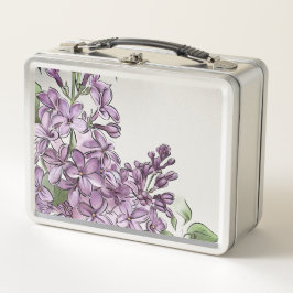 Caja de comida con flores de lila grandmillennial 