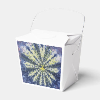 Caja de comida con plumas de pavo real abstracto