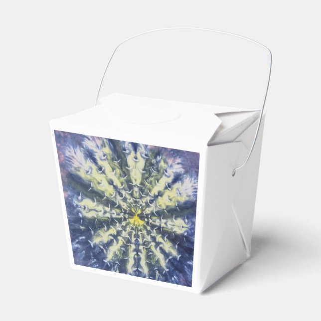 Caja de comida con plumas de pavo real abstracto (Front Side)