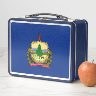Caja de comida de acero inoxidable con la bandera