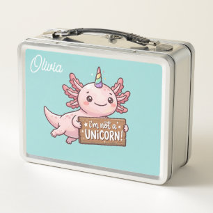 Caja de Comida de Axolotl Unicornio - Nombre Perso
