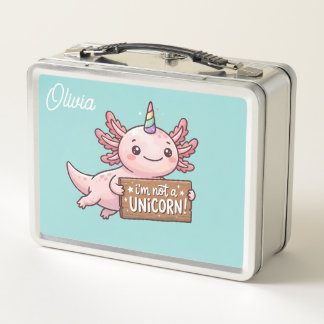 Caja de Comida de Axolotl Unicornio - Nombre Perso