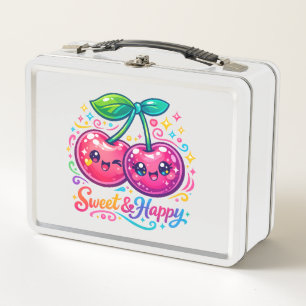 Caja de Comida de Cerezas Kawaii Adorable